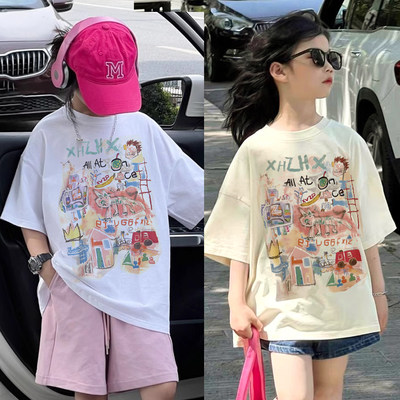 波拉bora韩版童装短袖夏上衣卡通