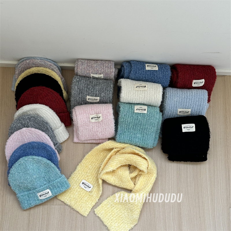 儿童秋冬围巾帽子2025新款两件套