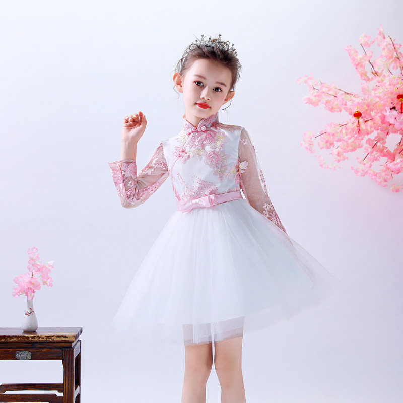 女童旗袍2019新款小女孩中国风韩版公主裙复古儿童洋气连衣裙春夏在类目 童装/婴儿装/亲子装, 儿童旗袍/唐装/民族服装, 旗袍中 - 来自Buy2taobao.com提供专业的淘宝代购服务