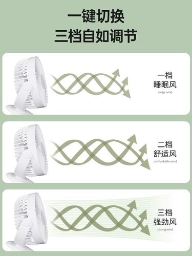 Oaks небольшой вентилятор маленький USB -банка заряжает портативные портативные портативные студенческие общежития.