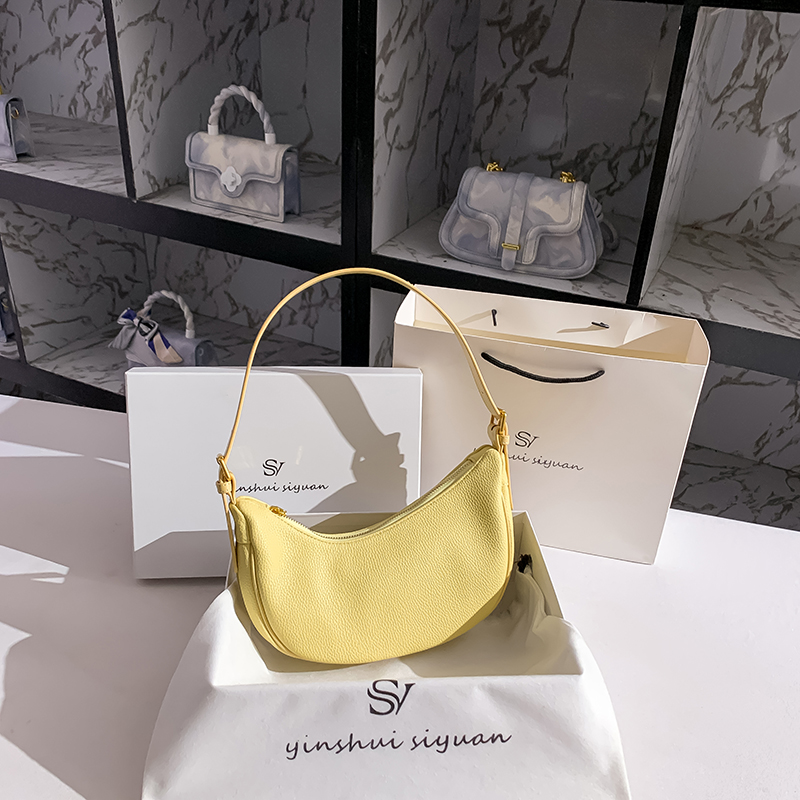 时尚通勤单肩斜挎饺子包腋下包