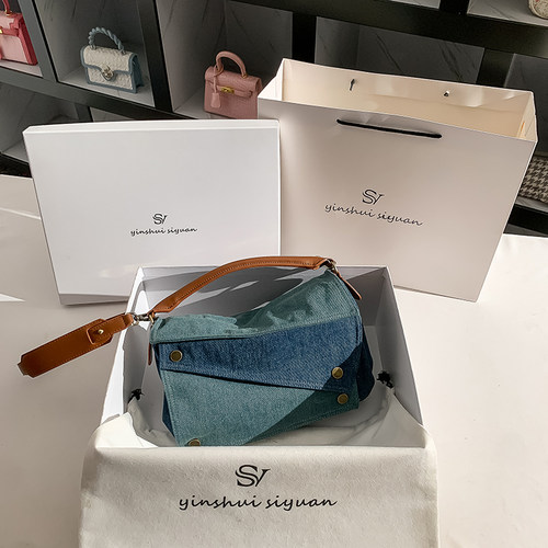 牛仔帆布手提包枕头包中古托特包