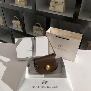 2025新款小众轻奢高级感马鞍包女款通勤单肩斜挎包包简约百搭大气