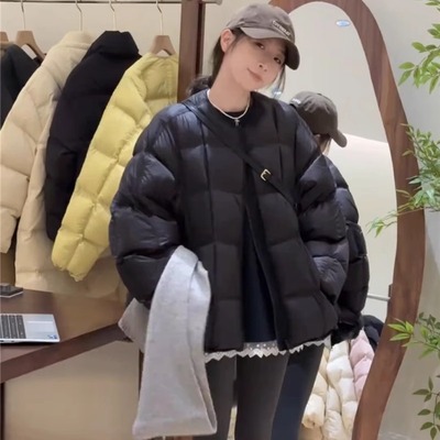 白鸭绒羽绒服女短款冬季2025新款