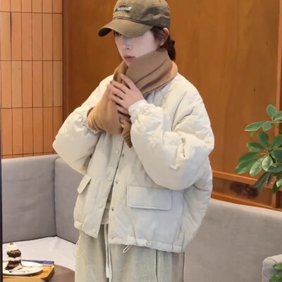 夹棉外套女短款棉服秋冬新款