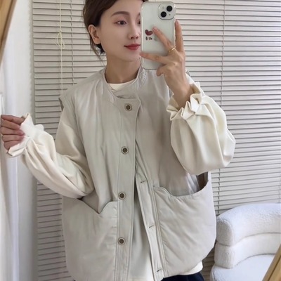 叠穿棉马甲女短款坎肩秋冬新款