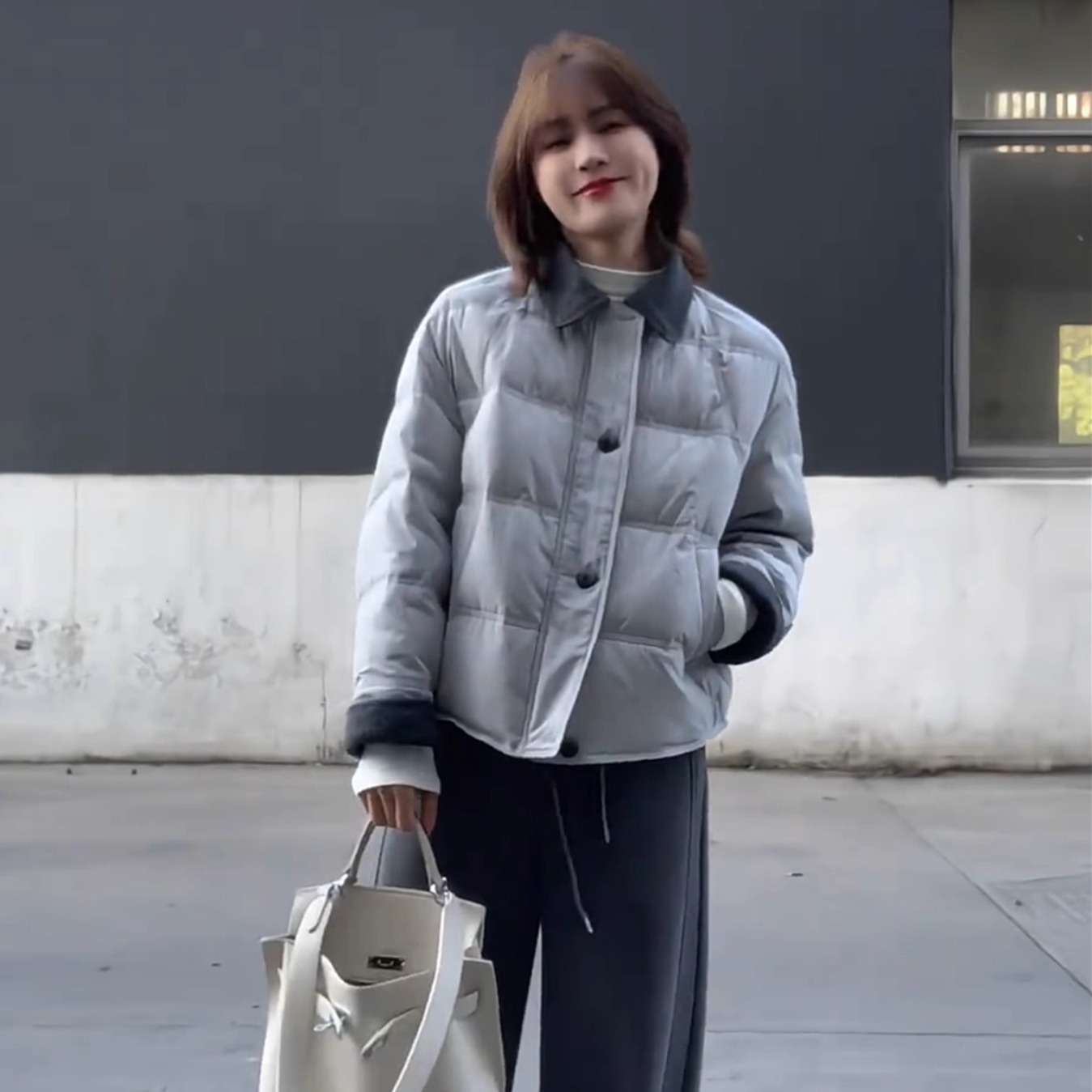 撞色棉服女短款加厚棉袄冬季2025