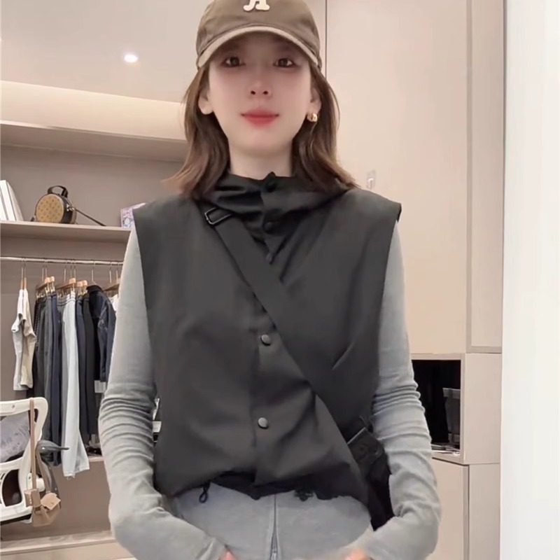 连帽马甲女薄款2025春季新款