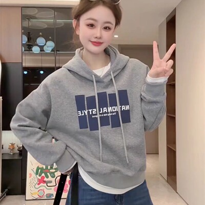 连帽卫衣外套女短款秋冬季2025