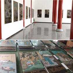彩色影雕文化墙24孝宗祠影壁画定制二十四孝石刻厂家直销惠安石雕