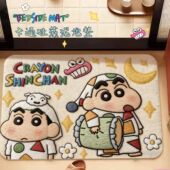 蜡笔小新浴室地垫家用卡通卫生间门口防滑耐脏吸水速干硅藻泥脚垫