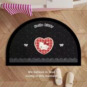 卡通kt猫半圆形硅藻泥浴室地垫吸水防滑耐脏地毯卫生间门口脚垫子