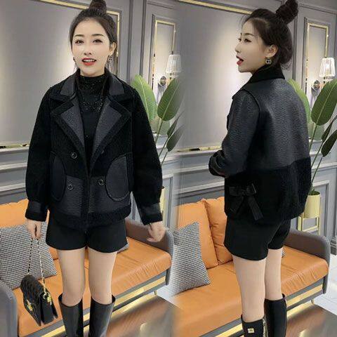 海宁皮衣外套女2025秋冬新款双面穿蝴蝶结加绒加厚防寒保暖皮外套