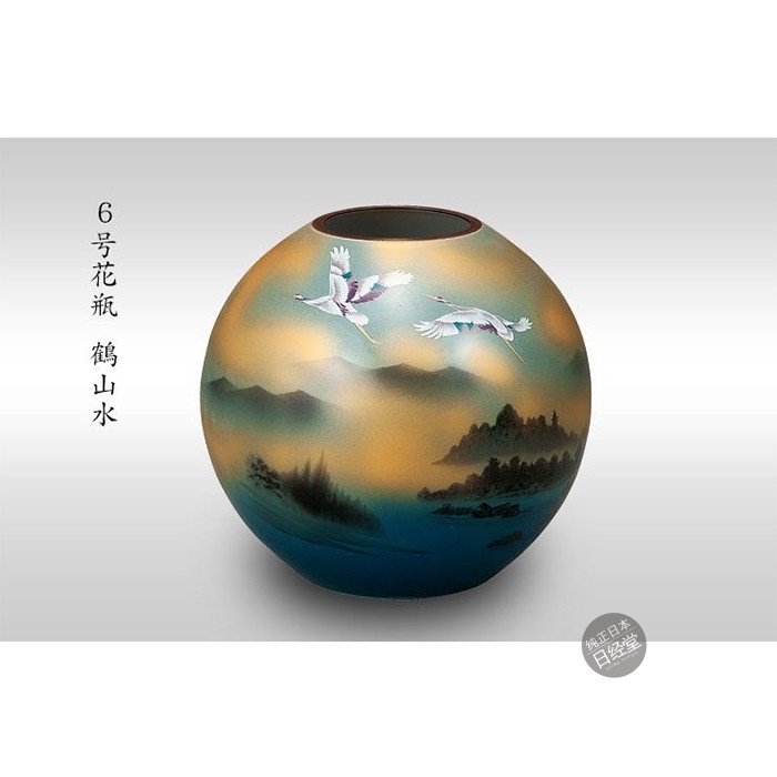 九谷烧日本大厅摆件插花陶瓷器