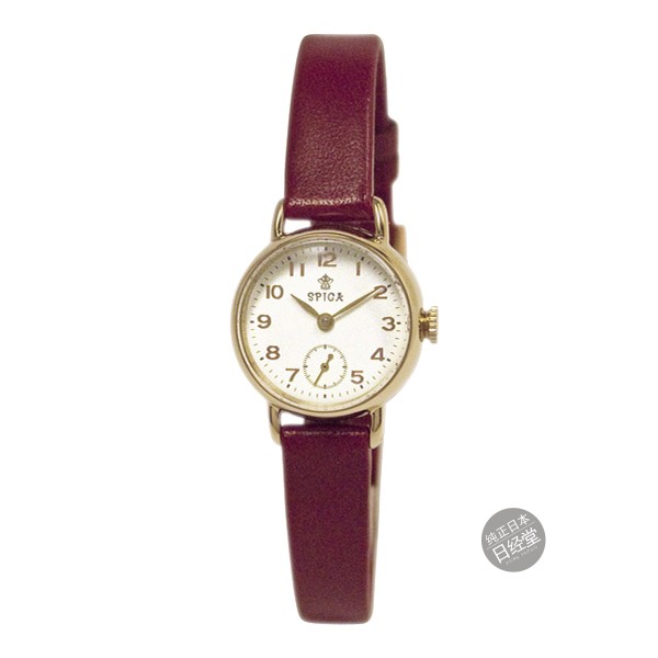 日本代购 spica 昼颜上户彩 真皮小表盘潮流简约休闲石英手表女