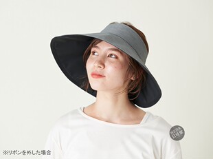 日本代购SUN BARRIER100空顶100%遮光100%UV CUT空顶大檐遮阳帽