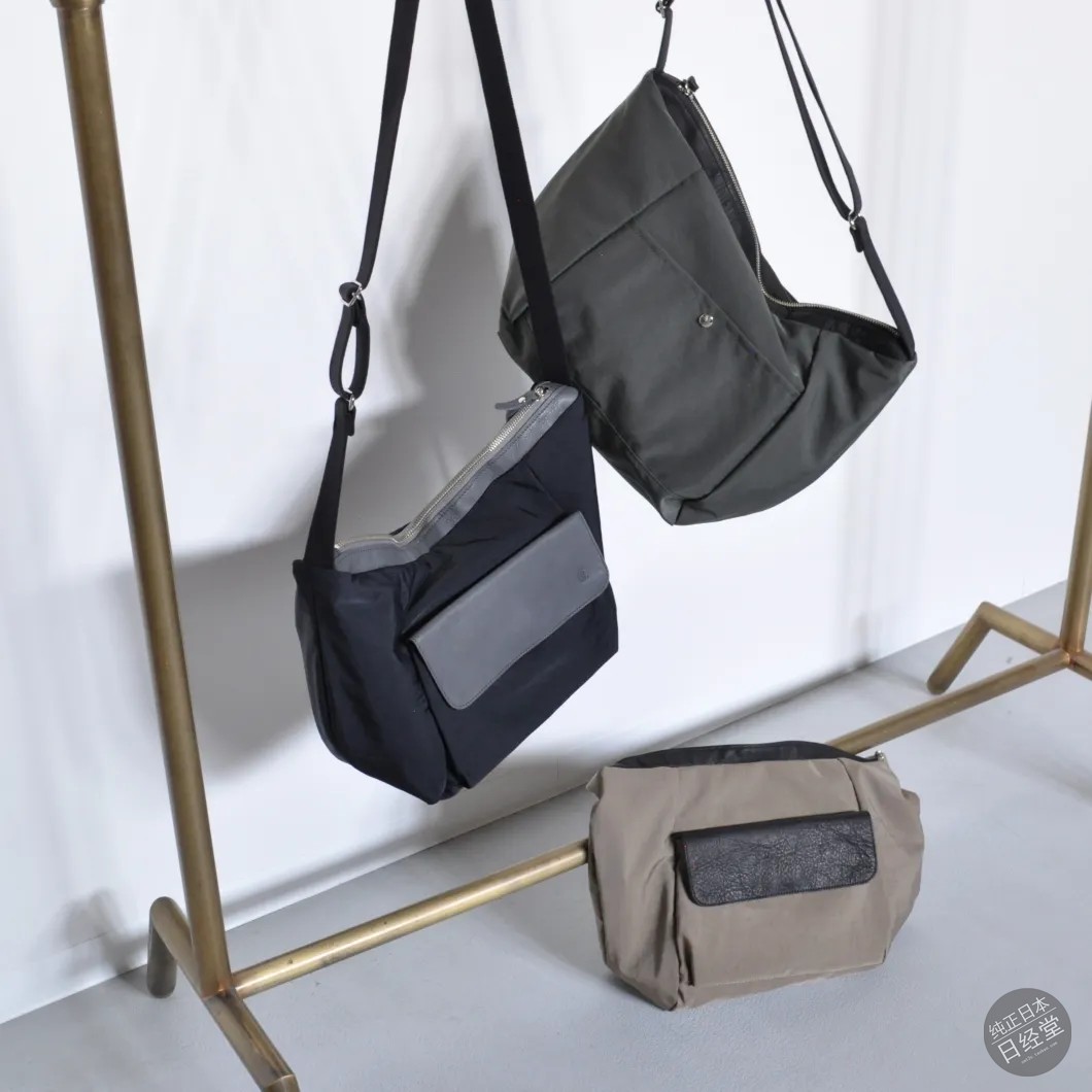 代购 CLEDRAN 日本制 女士复古轻便尼龙大容量城市通勤单肩斜挎包