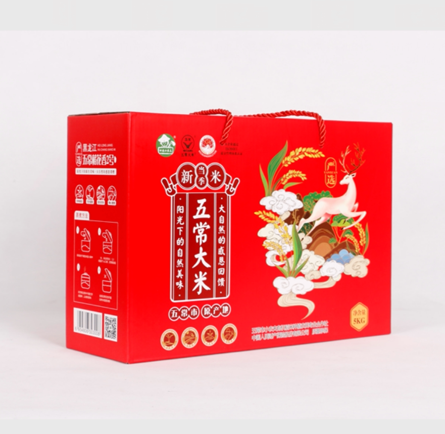 五常大米礼盒鹿  福禄 小农夫大米5kg装