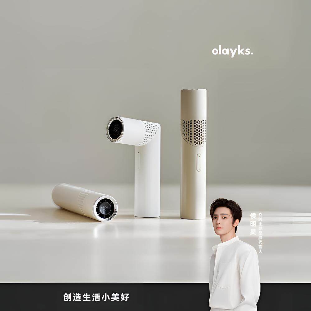 olayks立时小飓风折叠手持电风扇便携式大风力挂脖子小型户外旅游