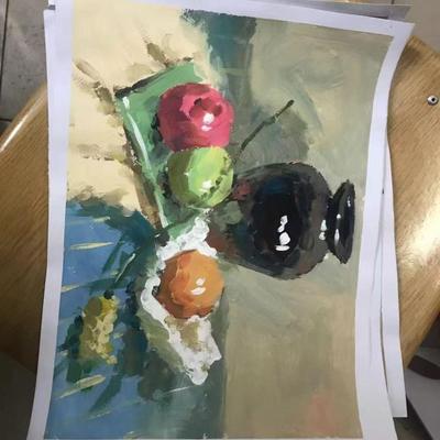 丙烯代画素描人物彩铅风景画油画代画手绘水彩画定制水粉色彩静物