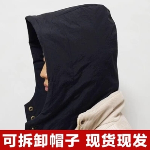配羽绒服帽子单买可拆卸羽绒棉帽单独通用单卖单帽装饰假帽子棉服
