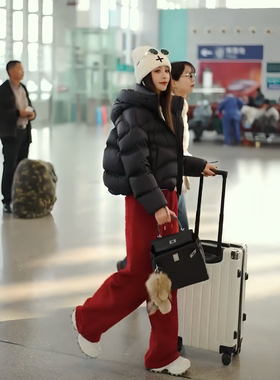 软糯如羊绒！后腰带松紧，本命年，过年，茧型弯刀裤！又帅又飒！