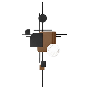 创意客厅墙上挂件墙饰轻奢立体餐厅玄关格栅装饰墙壁挂饰铁艺壁i.