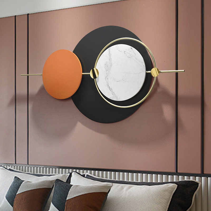 意式极简沙发背景墙壁装饰挂件客厅墙饰挂饰轻奢现代卧室铁艺壁饰