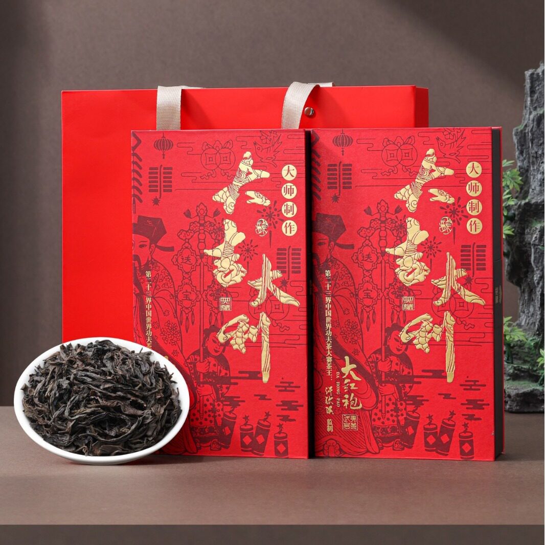 武夷大红袍肉桂岩茶乌龙茶 大吉大利商务伴手礼大师制作礼盒装