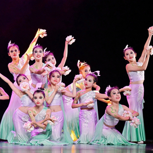 缅桂花开朵朵香傣族舞蹈服装女童雨竹林小小傣族舞蹈服裙子演出服