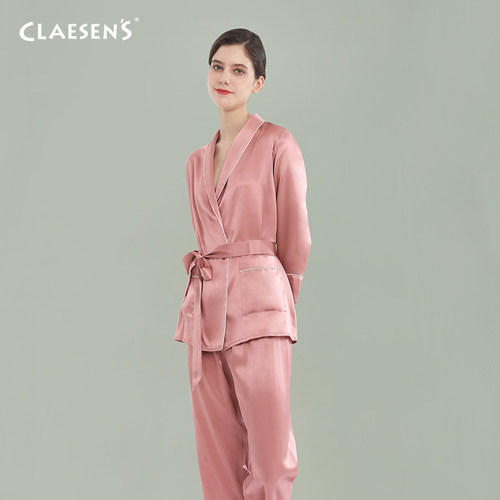 荷兰Claesens女士束腰真丝家居服