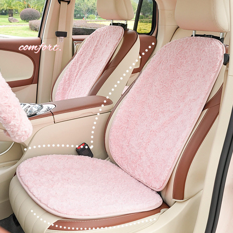 蓝雨秋冬季保暖车载座椅套简约毛绒加厚舒适车用座椅坐垫