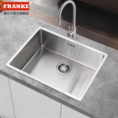 弗兰卡手工304不锈钢洗碗槽厨房水池洗菜盆洗碗盆大单槽水槽套餐