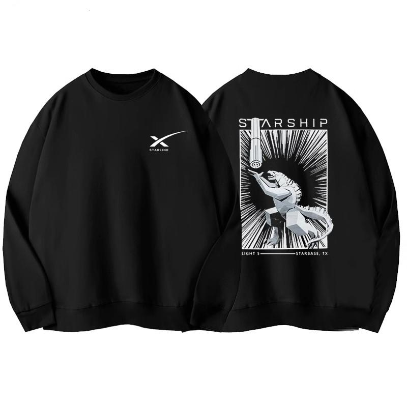 钩上王蓝男款宽松长袖卫衣