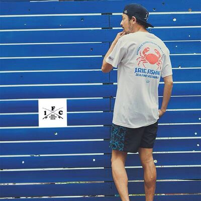 IFC IRIE FISHING CLUB 螃蟹路亚钓鱼佬文化标语美式短袖T恤