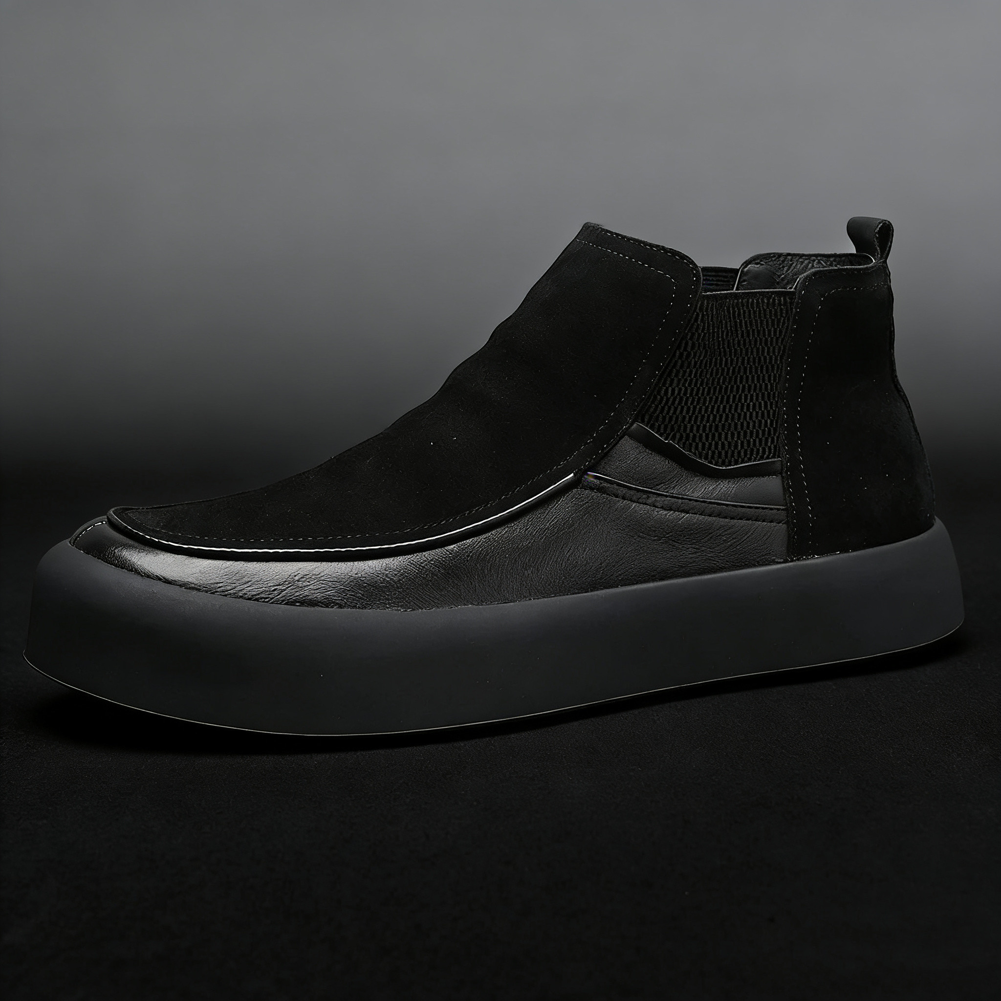 马丁靴男鞋英伦风黑色高帮板鞋男冬季厚底切尔西靴百搭休闲一脚蹬,流行男鞋,高帮鞋,淘宝优惠券,粉丝福利购,淘宝优惠卷