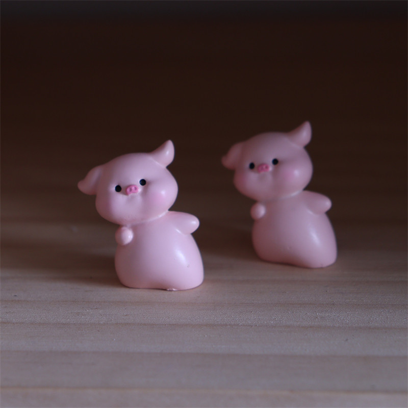 俏皮猪猪树脂小摆件上班搭子解压治愈装饰品桌面寝室电脑创意礼物