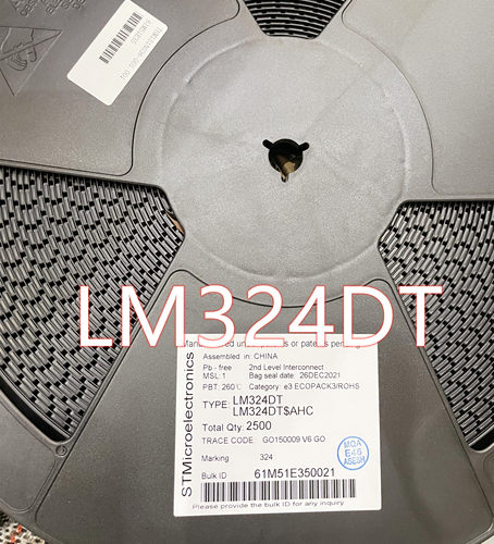 LM324 LM324DT LM324 ST 丝印324 贴片 SOP-14 四运算放大器芯