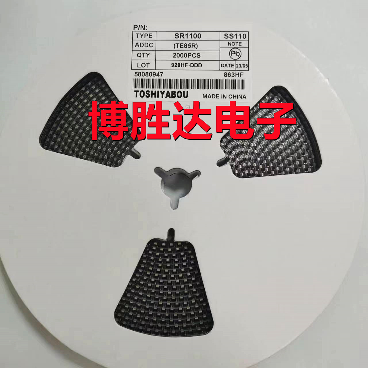 贴片肖特基二极管 SS110 SR1100 1A/100V SMA(DO-214AC) 2K/整盘