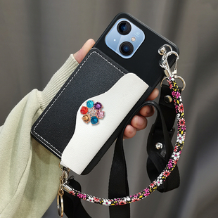 适用乐视Letv Y1Pro+手机壳零钱卡包套Letv L6B斜跨背带挂绳挂脖软壳全包手提保护套镶钻个性创意新款外壳