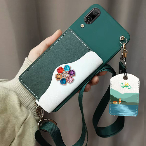 适用于vivoy93手机壳y93斜跨背带零钱包卡包壳Y93s保护套软壳v1818c挂脖挂绳保护壳手机套