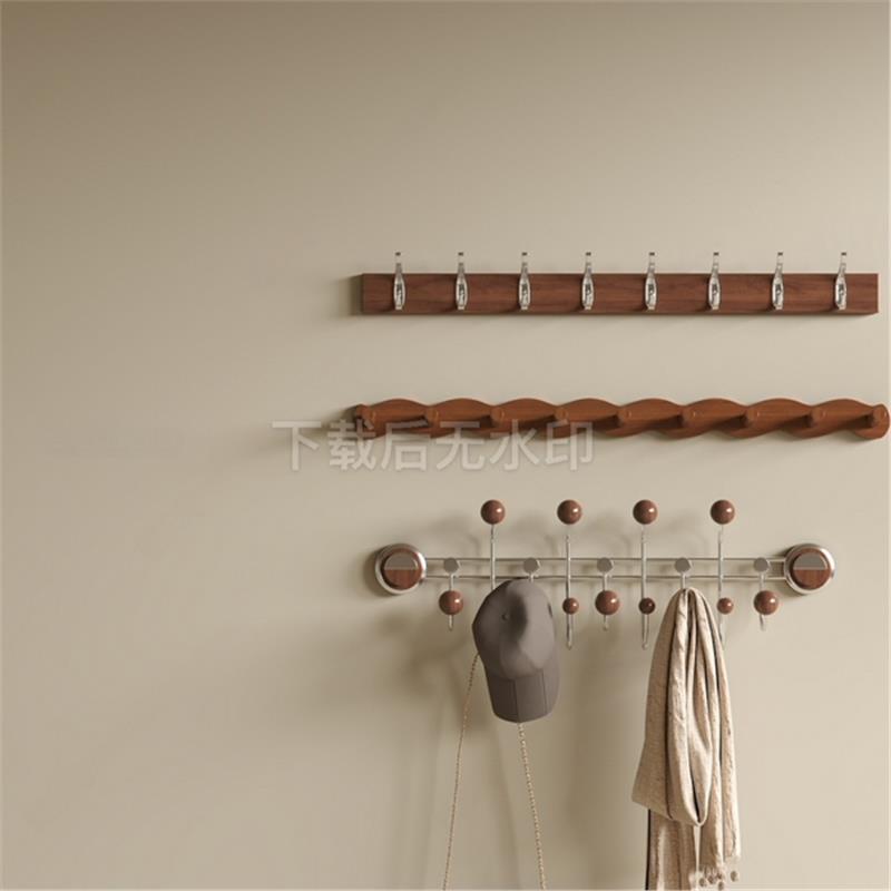 现代中古挂钩 挂钩 艺术挂钩 衣帽架 帽子 衣服 草图大师SU模型