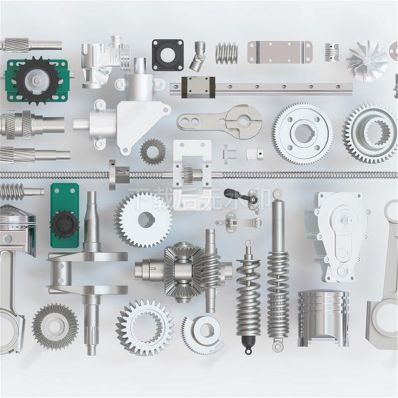 现代机械零件 五金件 齿轮导轨 工业机械配件 草图大师SU模型