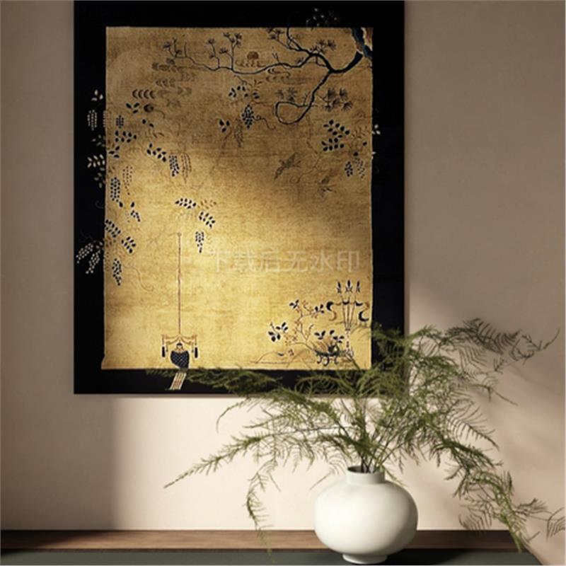 中古复古挂画 肌理画 抽象画 装饰摆件 背景墙 草图大师SU模型