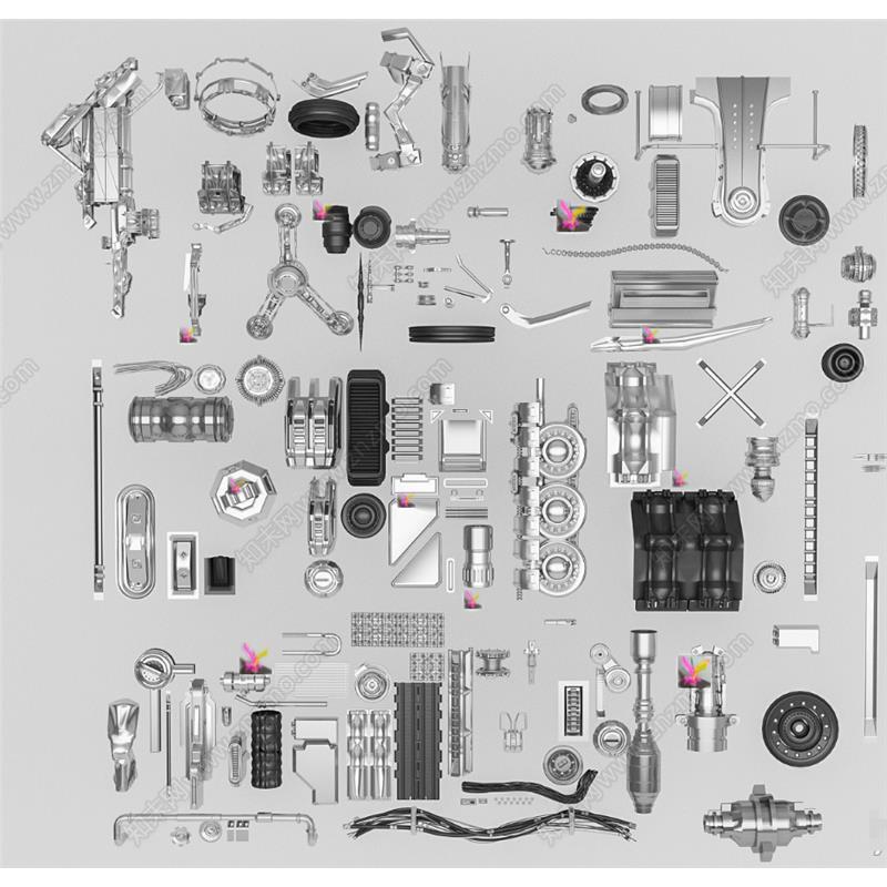 2310汽车零件构件配件 工程配件 机械零件 机械五金件零件SU模型