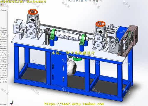 线材矫直机 3D模型 线弯曲矫直机3D图纸 非标自动化设备3D图纸3D
