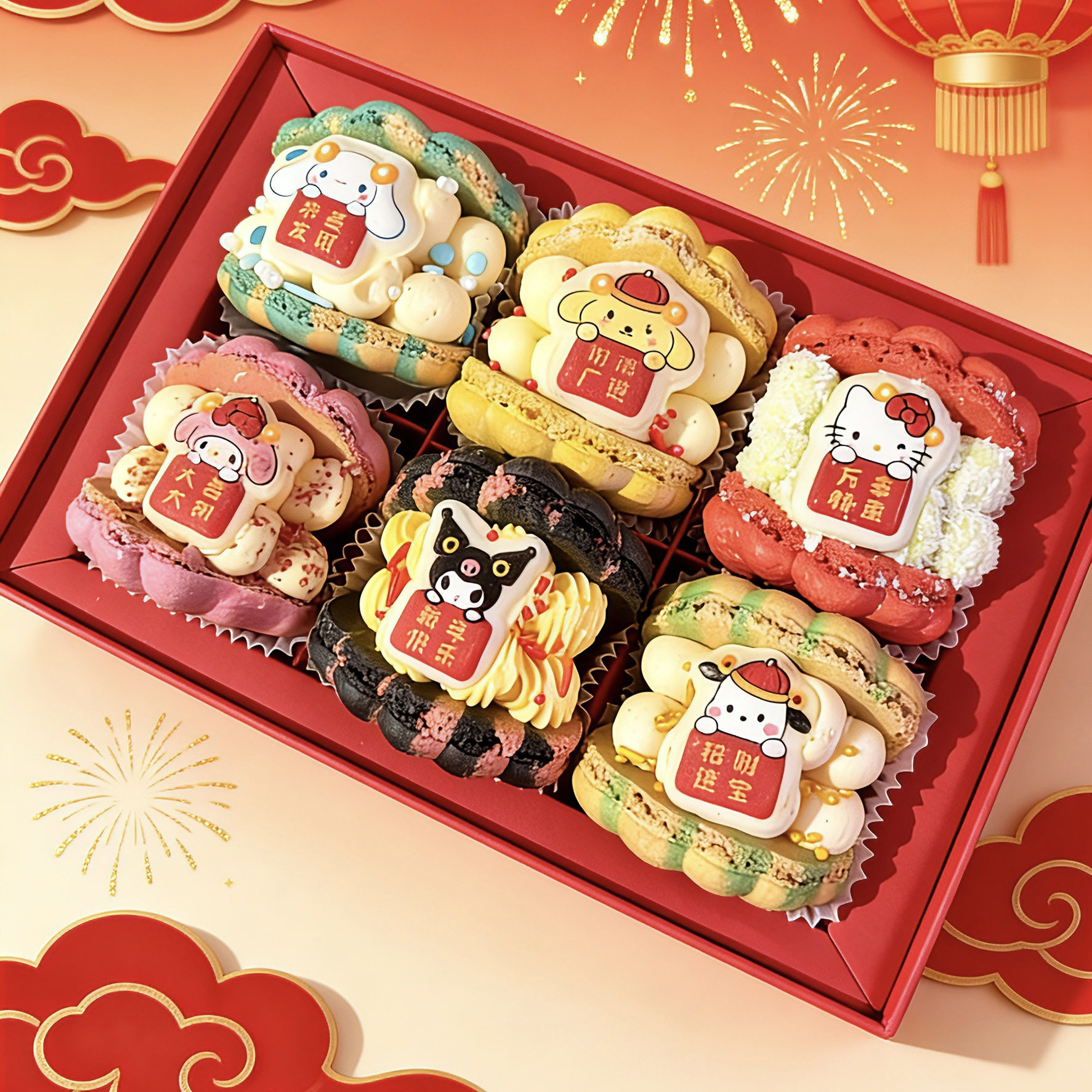 莫琳烘焙三丽欧糕点甜点韩式马卡龙饼干甜品圣诞节新年礼物蛋糕