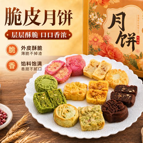 2026新品开心果脆皮月饼源头工厂