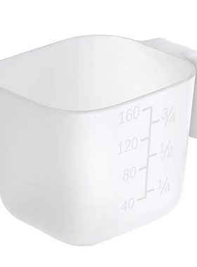 160ml量米杯配件配套烘焙量杯狗粮杯带把手刻度两用杂粮超市杂粮L