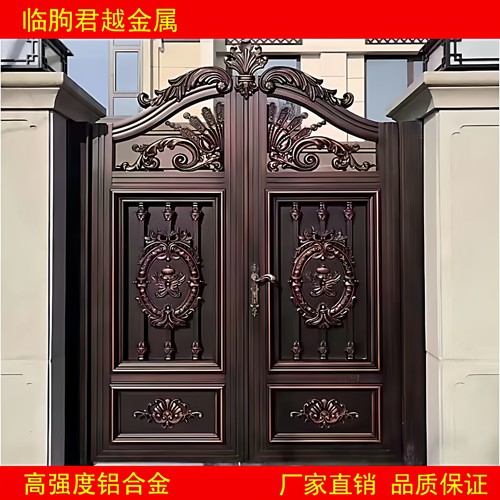 红古铜拉丝铝艺别墅大门